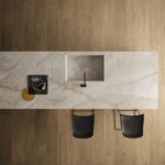 hardwood kitchen flooring aerial view